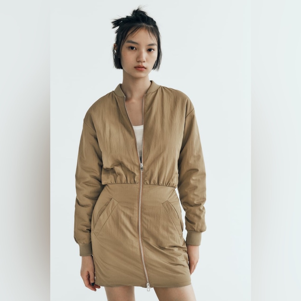ZARA MINI BOMBER DRESS